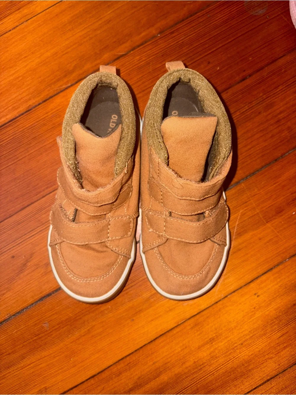Old Navy Brown High-Top Velcro Sneakers for Kids